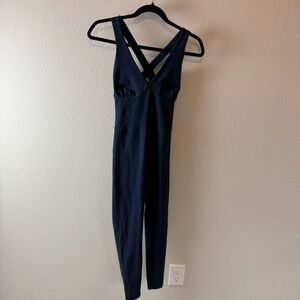 NWOT Beyond Yoga Spacedye Daring Jumpsuit Nocturnal Navy Active Women’s Small